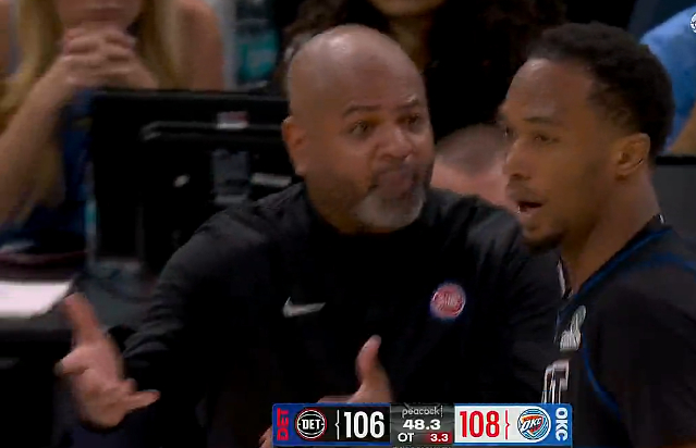 亚历山大关键三分犯规致挑战失败 活塞加时赛落