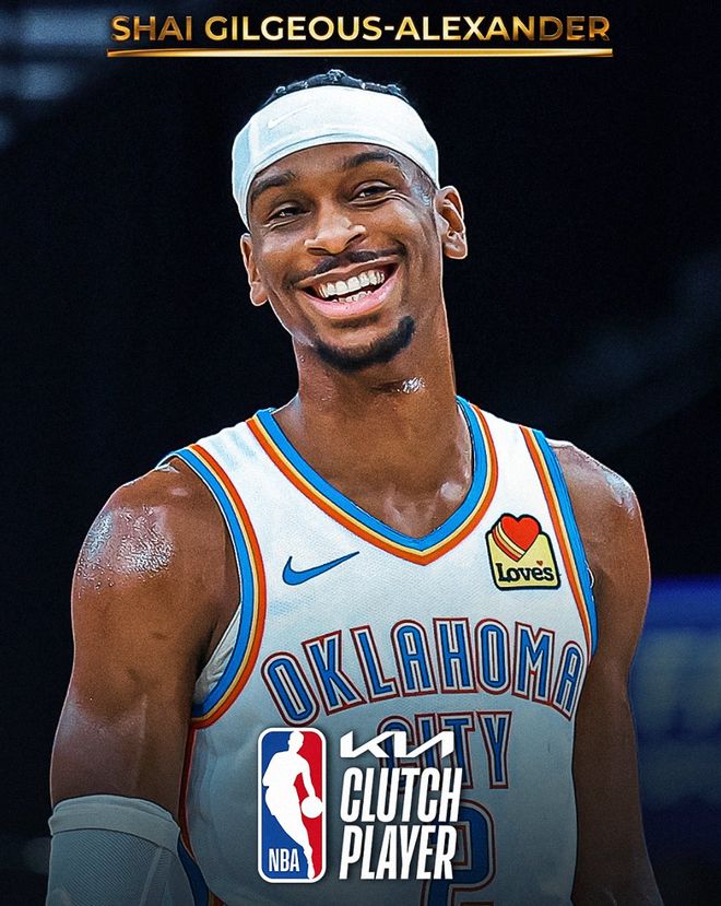 亚历山大荣膺NBA关键之王 16次制胜球领跑联盟